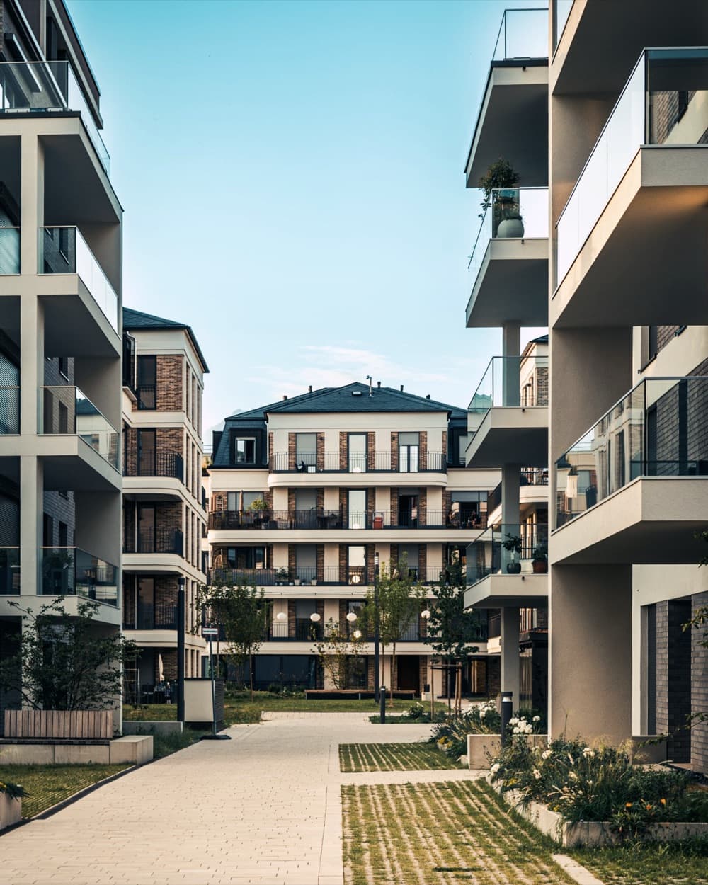 Residential development with a courtyard
